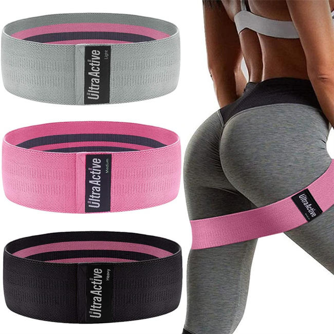 Resistance Bands Fabric for Legs and Butt, Booty Bands Non Slip Workout Bands, Exercise Bands, Home Exercise Bands, Hip Resistance Bands - Includes Mesh Bag and Cooling Towel