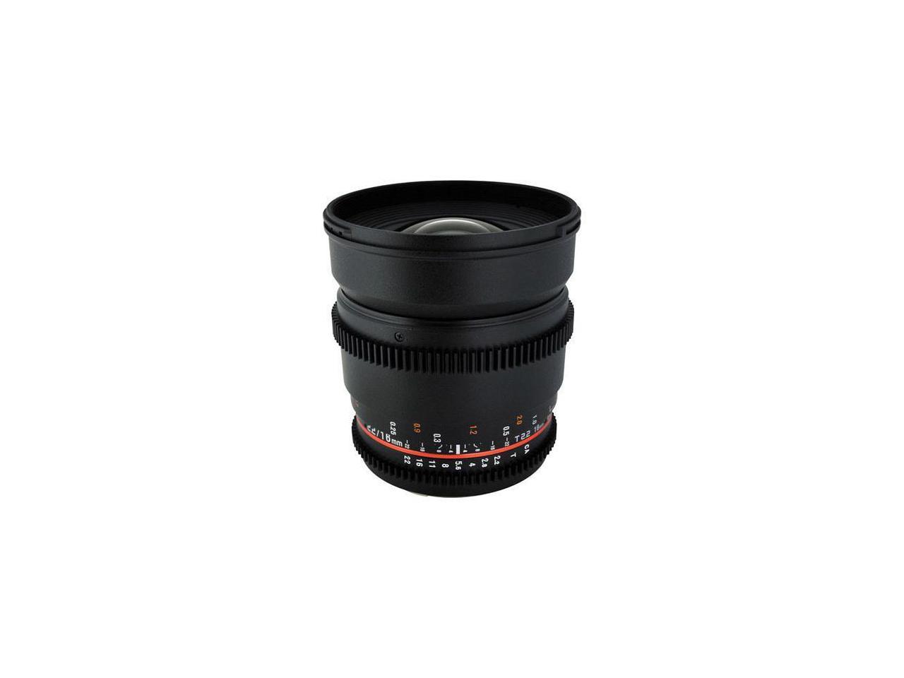 Rokinon CV16M-NEX 16mm T2.2 Cine Wide Angle Lens for Sony E-Mount Cameras